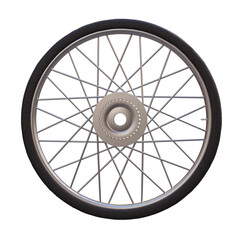 3d render bicycle tire with rim transparent background