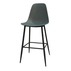 3d render white counter stool transparent backrgound