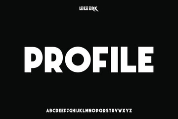 Fototapeta premium Display alphabet font vector suitable for headline, logotype, poster design and many more