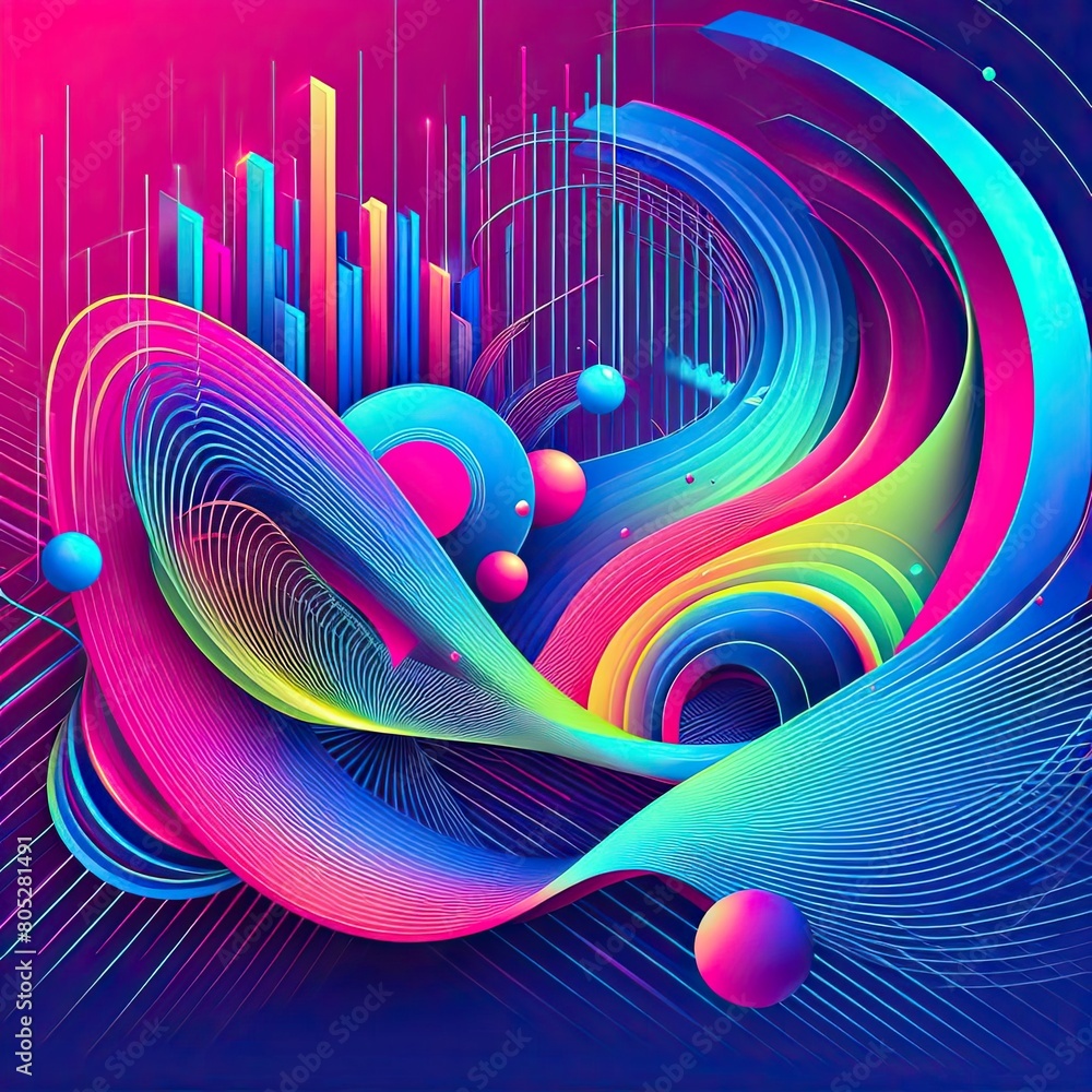 Poster background for abstract 3d design