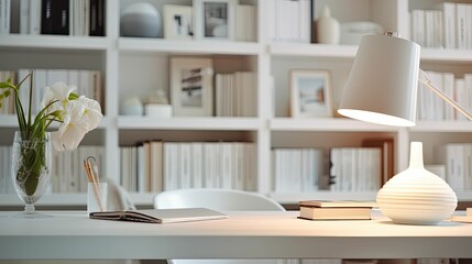 office blurred white home interior