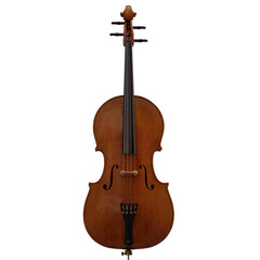 3d render e cello violin with transparent background