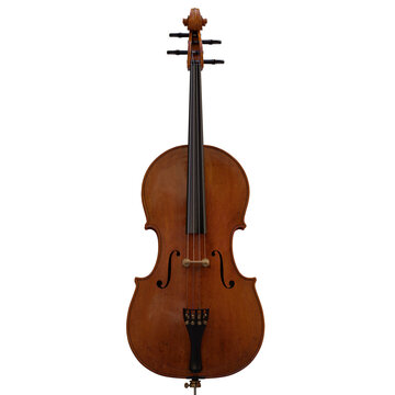 3d render e cello violin with transparent background