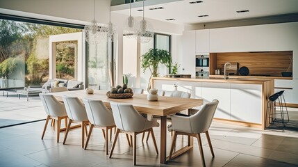 Fototapeta premium modern blurred real estate interiors