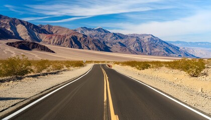 Desert Highway at Death Valley National Park, California, USA
