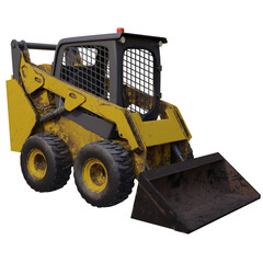 3d render bobcat machine with transparent background