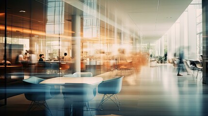 modern blurred business interior design