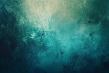 Obraz premium Olive aquamarine grainy color gradient background glowing noise texture cover header poster design