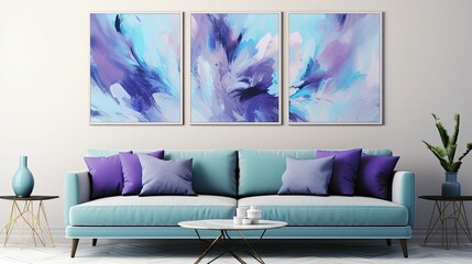 wall blue and purple abstract
