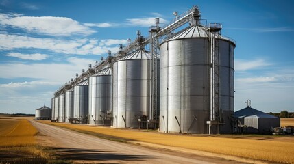 Obraz premium silos grain technology