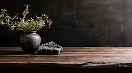 natural dark wood plank