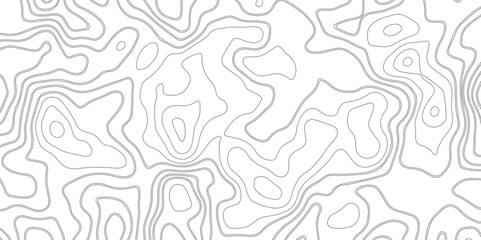 Gray topographic line contour map background, geographic grid map,  Dense lines. White background. Vector illustration