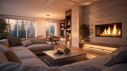 room blurred remodeling interior