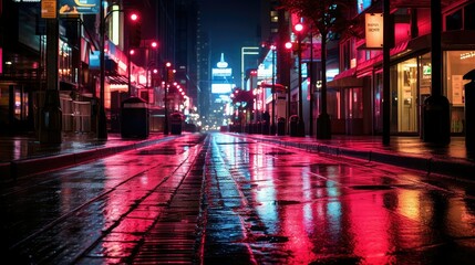 vibrant red neon lights