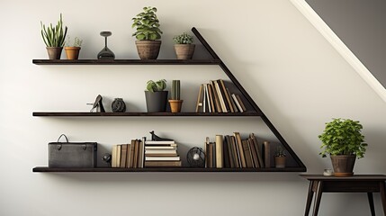 wood interior bookshelf