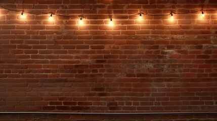 photograph brick wall with lights