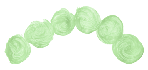 Shiny green brush watercolor painting isolated on transparent background. watercolor png