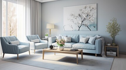 decorated light blue and gray