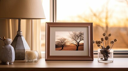 landscape light brown picture frame