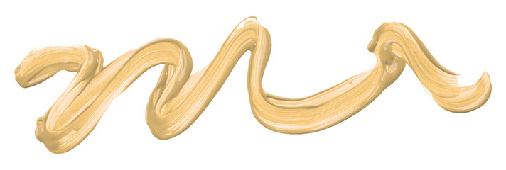 Shiny light brown brush watercolor painting isolated on transparent background. watercolor png