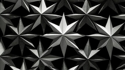 contrast geometric star pattern
