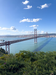 25 April Bridge. Impressive engineering work over the river Tagus.