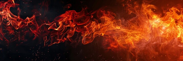 Dangerous Flames Engulf Haunting Phantoms on a Vivid Wallpaper