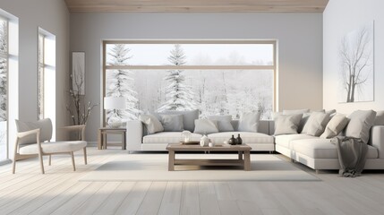 spacious light gray wood