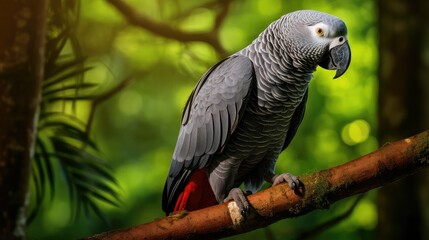 Fototapeta premium bird african grey