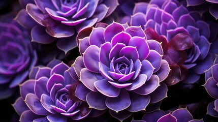 plant purple succulents In the second photograph