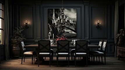 shadowy dark interior