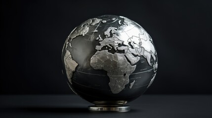 map globe gray