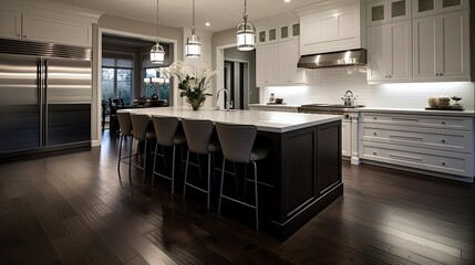 cabinets dark hardwood floor
