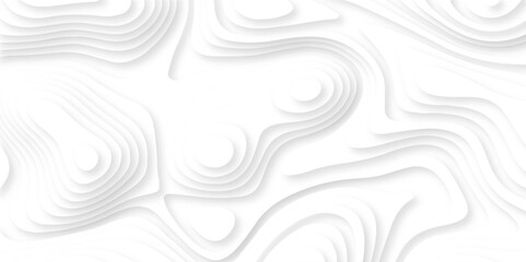 White background wave paper art design. Vector paper cut illustration.
