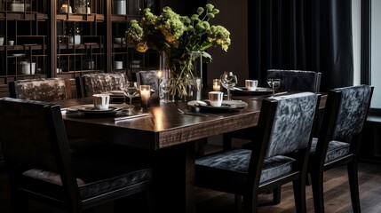 ebony dark stained wood