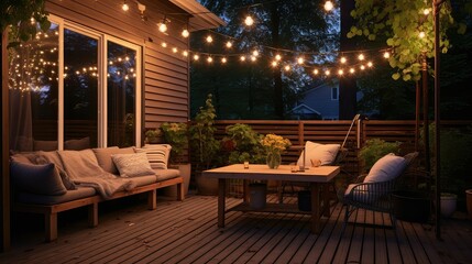 Fototapeta premium ambiance bulb string lights