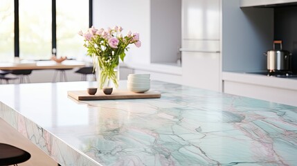 kitchen pastel marble