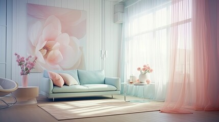pastel blurred decorating interior