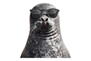 Seal sunglasses isolated on transparent background