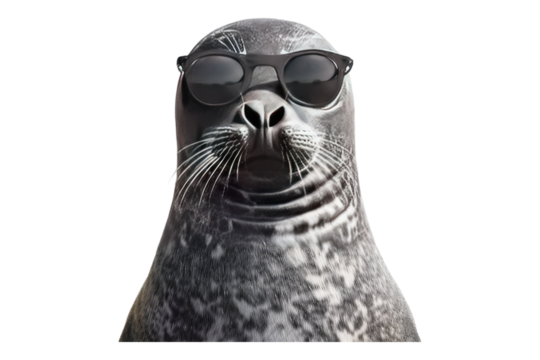 Seal sunglasses isolated on transparent background