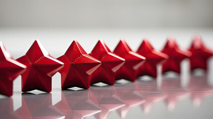 Obraz premium trust star rating red