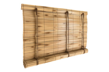 Set of bamboo blinds or shades isolated on transparent background