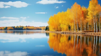 Fototapeta premium autumn birch