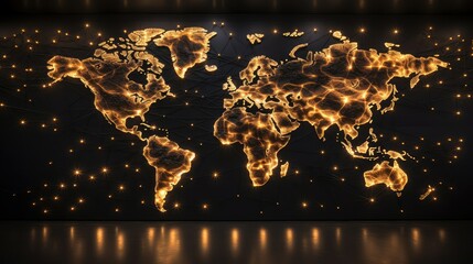 led world map lights