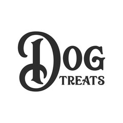 Dog treats vector quote. Dog treat isolated on white background. Pets food symbol. Bone shaped treats for dogs. Vector illustration.