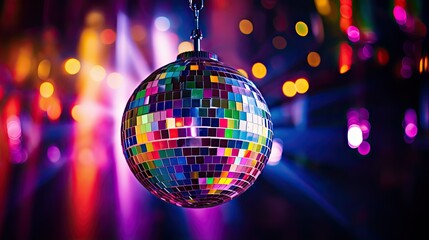 Fototapeta premium nightclub disco ball light