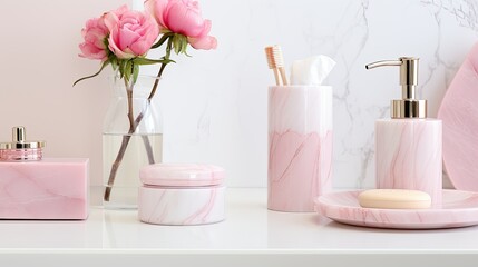 countertop marble and pink In the second photo we see