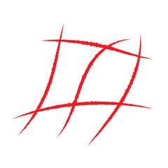 Bear paw claw marks, scratches of animal attack