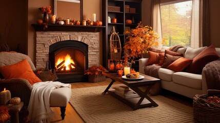 warm interior design fall