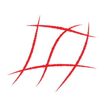 recommend clip art: Bear paw claw marks, scratches of animal attack